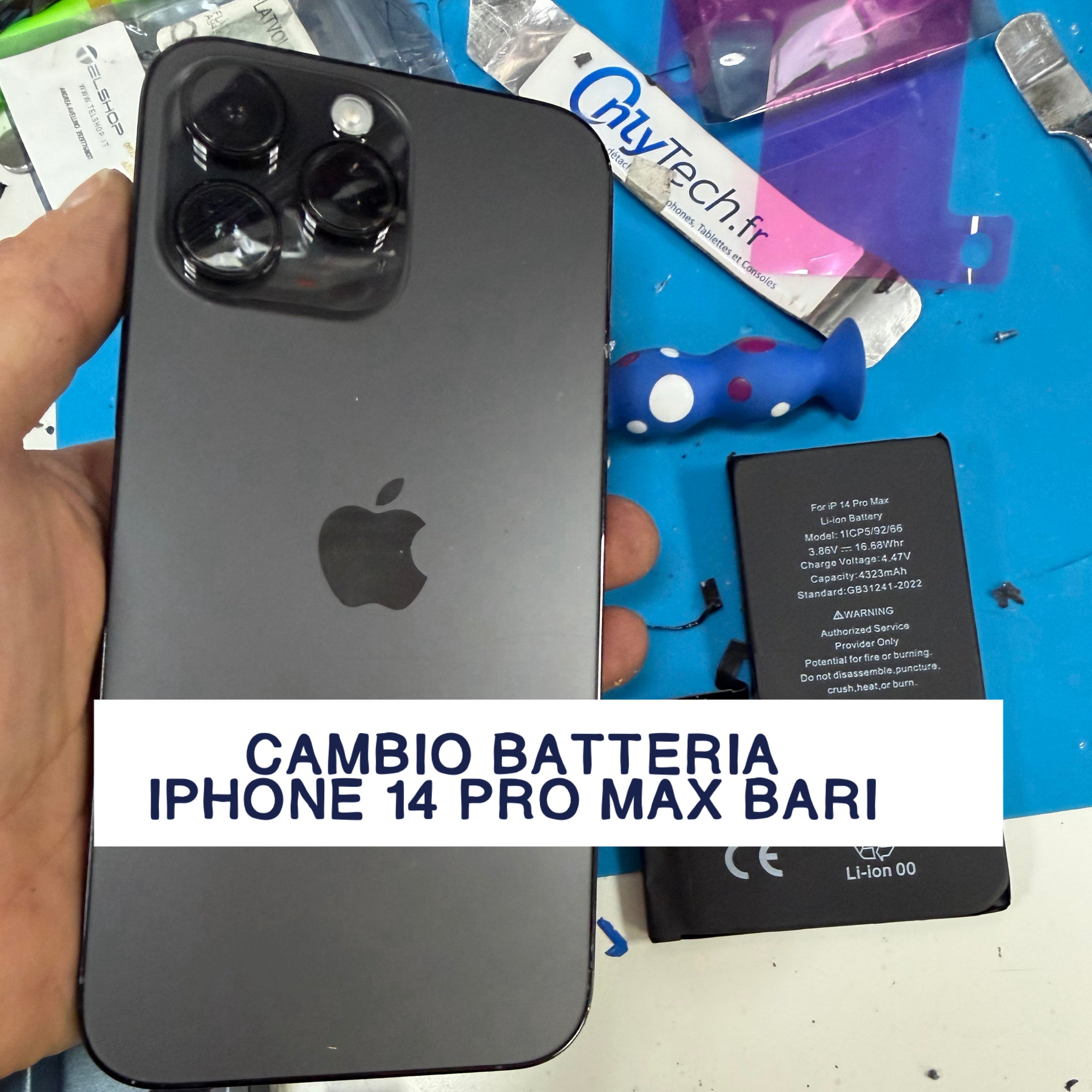 Cambio Batteria iPhone 14 Pro Max in 30 Minuti Anche la Domenica da Smart Shop