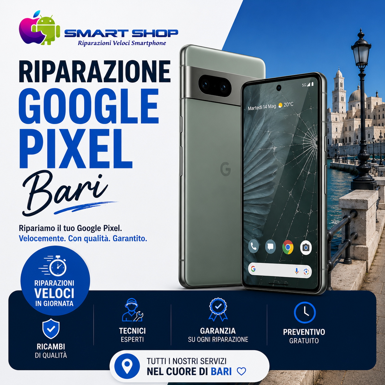 Riparazione Google Google Pixel a Bari Aperto anche domenica 
